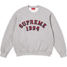 SUPREME PLAID ARC CREWNECK-HEATHER GREY