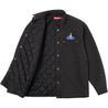 SUPREME QUILTED LINED DENIM SNAP SHIRT-WASHED BLACK