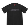 SUPREME RAISED SCRIPT S/S TOP-BLACK