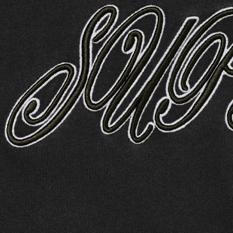 SUPREME RAISED SCRIPT S/S TOP-BLACK