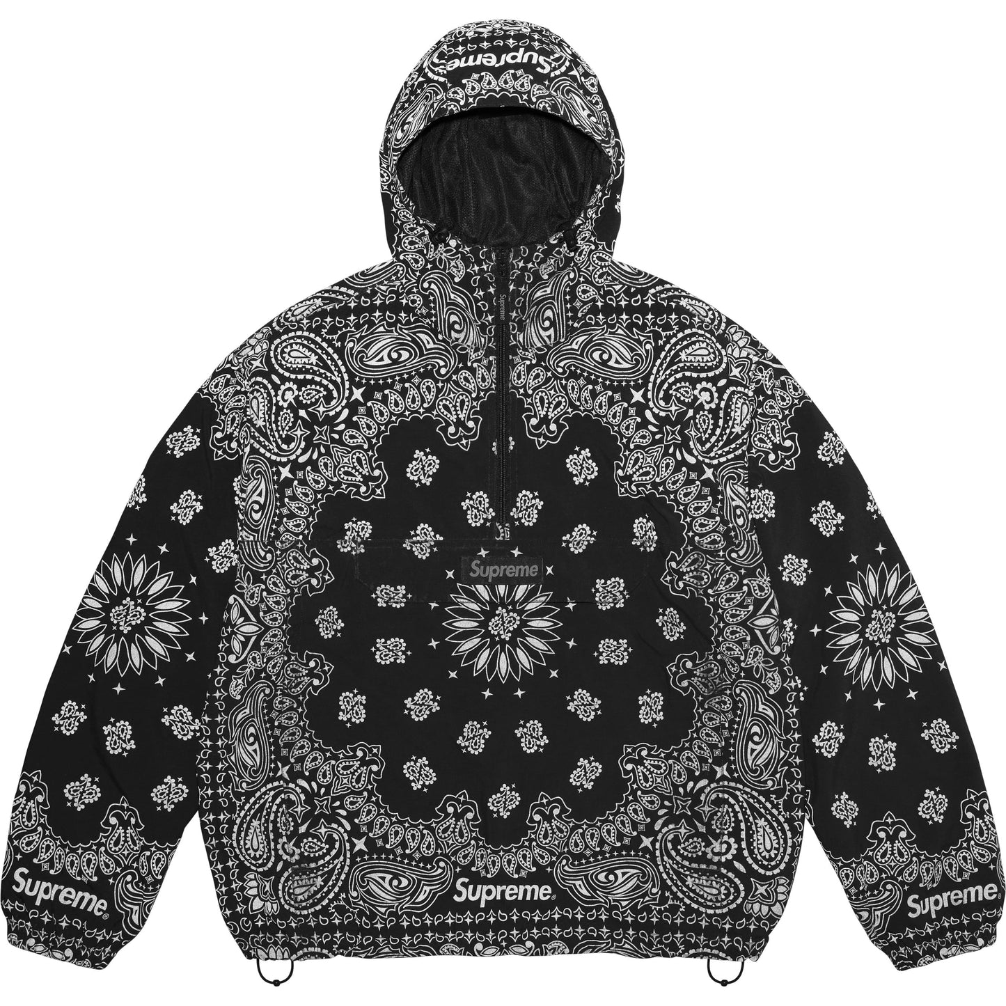 SUPREME REFLECTIVE BANDANA ANORAK-BLACK