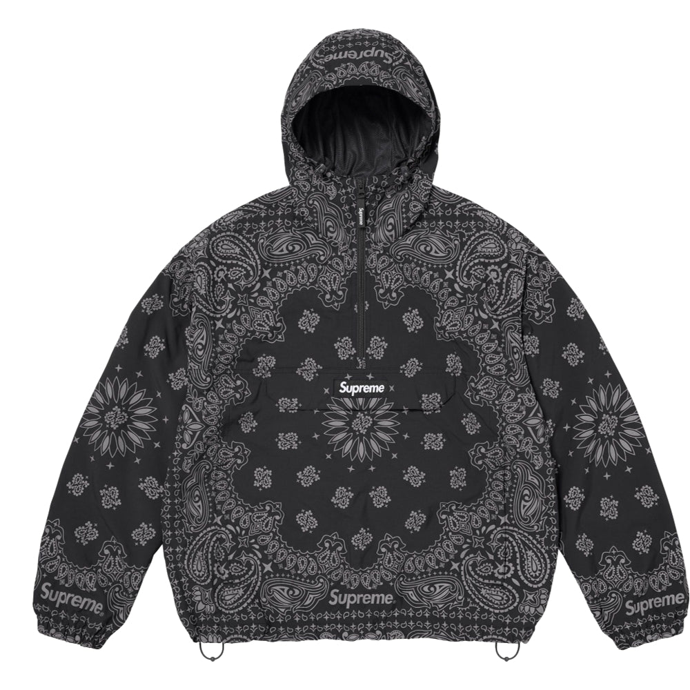 SUPREME REFLECTIVE BANDANA ANORAK-BLACK
