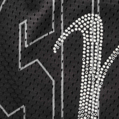 SUPREME RHINESTONE MESH SHORT-BLACK