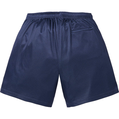 SUPREME RHINESTONE MESH SHORT-NAVY