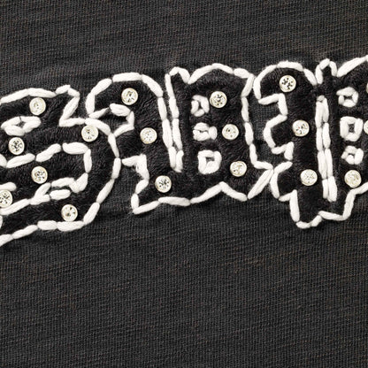 SUPREME RHINESTONE RAGLAN S/S TOP-BLACK