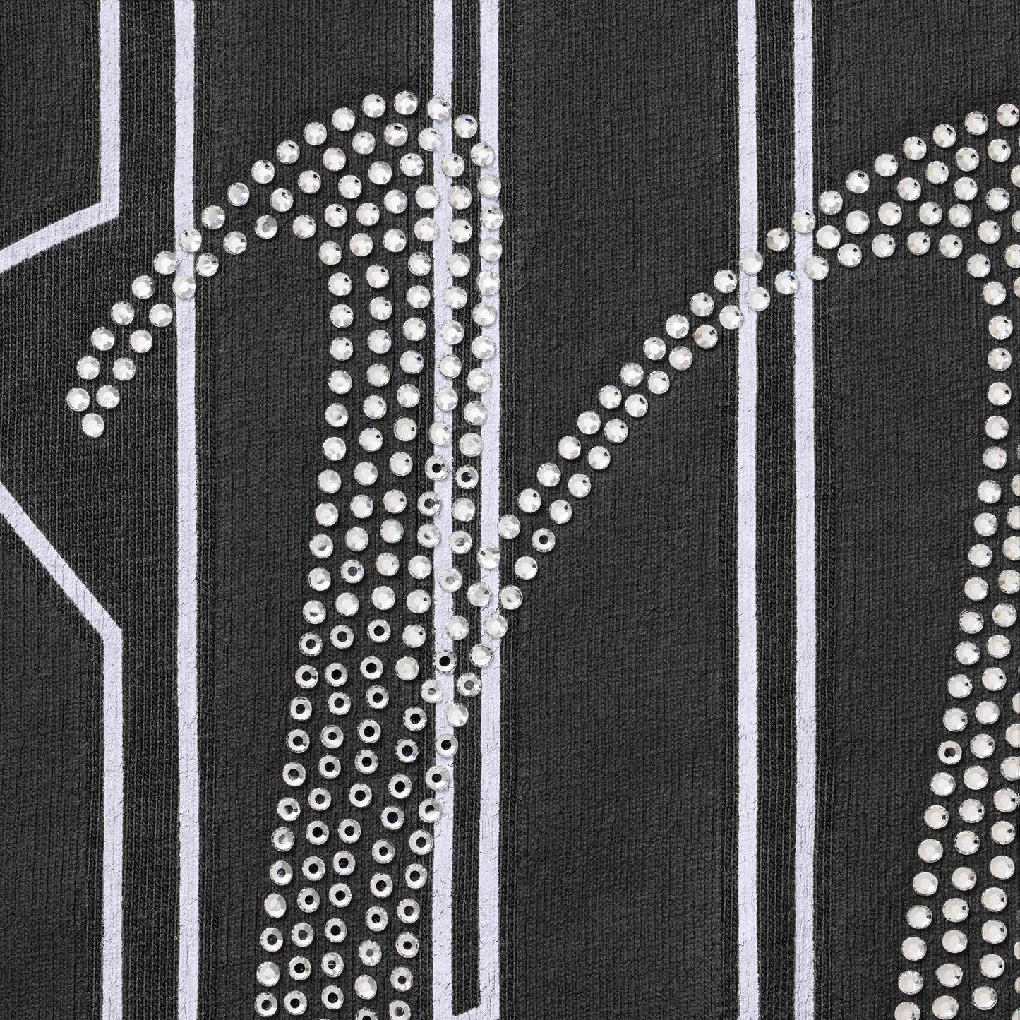 SUPREME RHINESTONE SCRIPT S/S TOP-BLACK