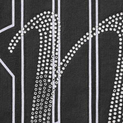 SUPREME RHINESTONE SCRIPT S/S TOP-BLACK