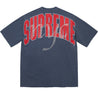 SUPREME RHINESTONE SCRIPT S/S TOP-NAVY