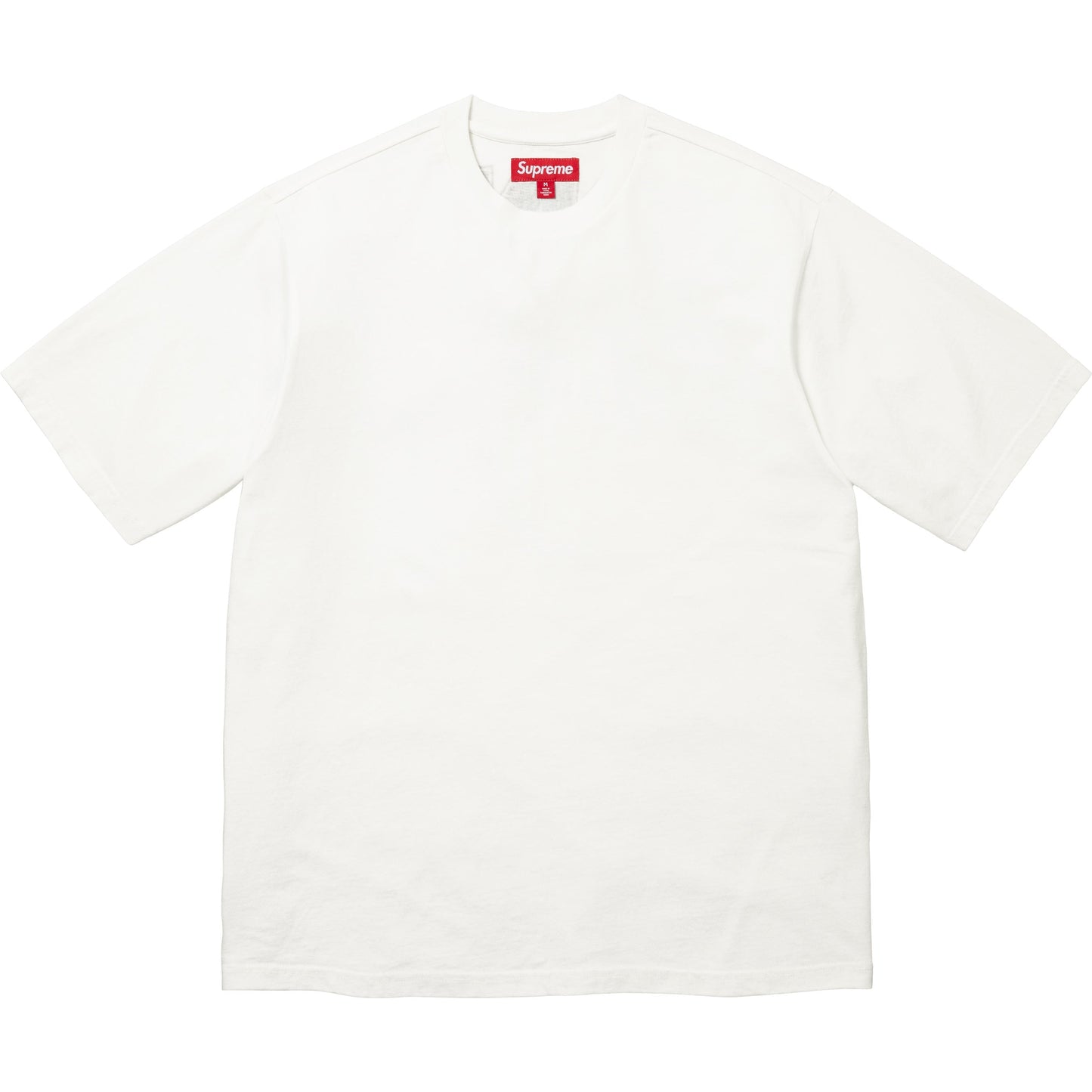 SUPREME RHINESTONE SCRIPT S/S TOP-WHITE