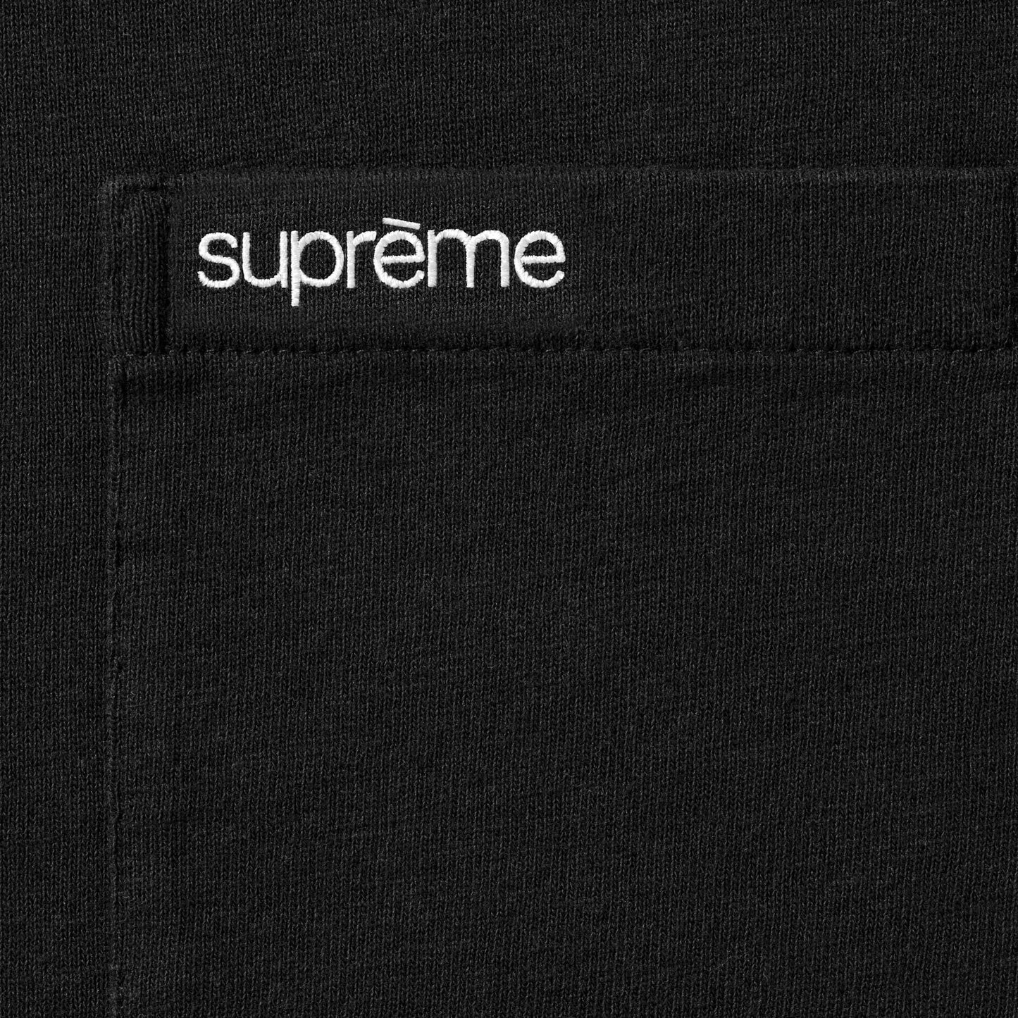 SUPREME S/S POCKET TEE-BLACK