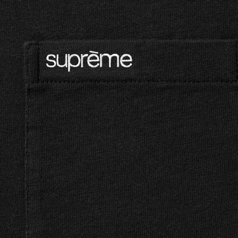 SUPREME S/S POCKET TEE-BLACK