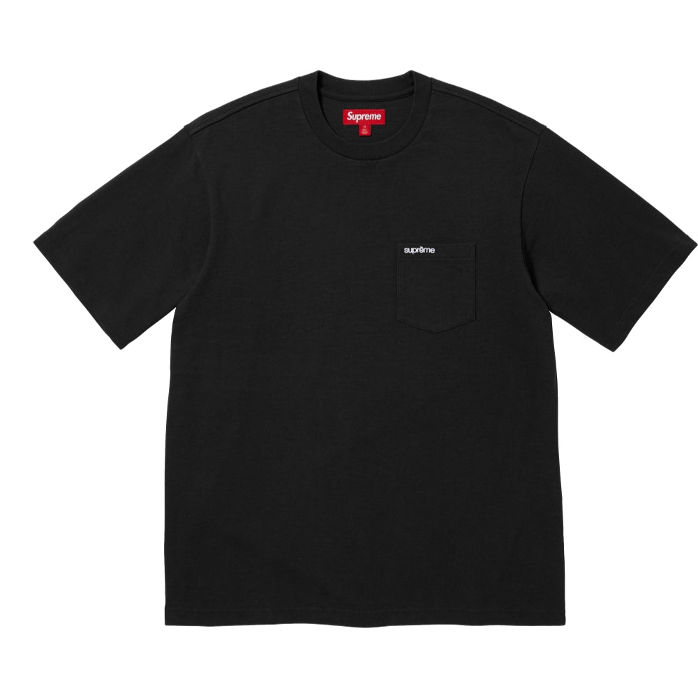 SUPREME S/S POCKET TEE-BLACK