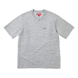SUPREME S/S POCKET TEE-HEATHER GREY