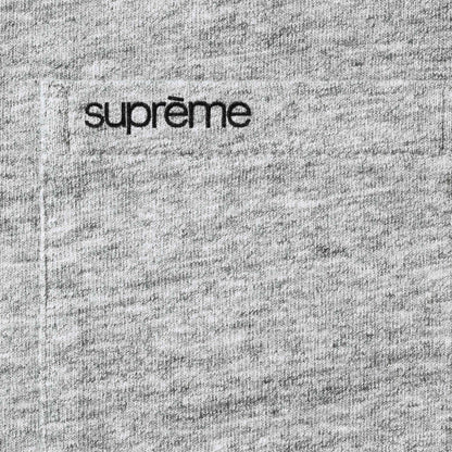 SUPREME S/S POCKET TEE-HEATHER GREY