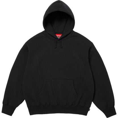 SUPREME SATIN APPLIQUE HOODED SWEATSHIRT-BLACK