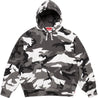 SUPREME SATIN APPLIQUE HOODED SWEATSHIRT-SNOW CAMO