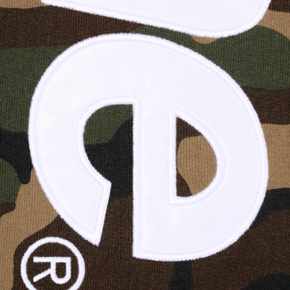 SUPREME SATIN APPLIQUE HOODED SWEATSHIRT-WOODLAND CAMO