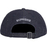 SUPREME SEQUIN DENIM CLASSIC LOGO 6-PANEL-INDIGO