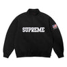 SUPREME SHOP FLAG HALF ZIP PULLOVER-BLACK-NEW YORK