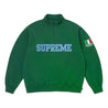 SUPREME SHOP FLAG HALF ZIP PULLOVER-DARK GREEN-MILAN