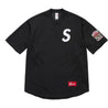 SUPREME SHOP S LOGO BASEBALL HENLEY-BLACK-TOKYO