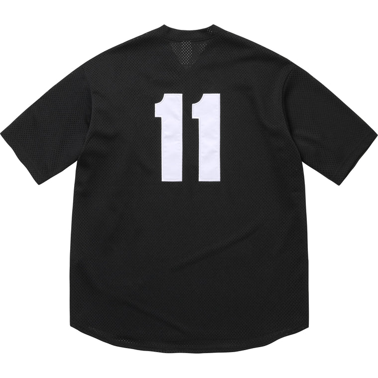 SUPREME SHOP S LOGO BASEBALL HENLEY-BLACK-TOKYO