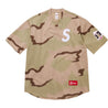 SUPREME SHOP S LOGO BASEBALL HENLEY-DESERT CAMO-PARIS