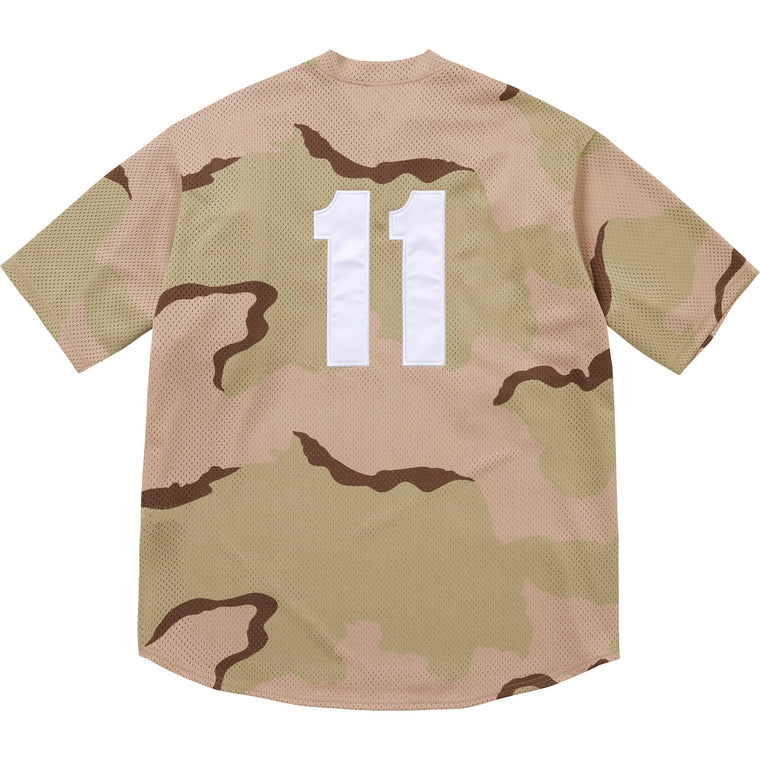 SUPREME SHOP S LOGO BASEBALL HENLEY-DESERT CAMO-PARIS