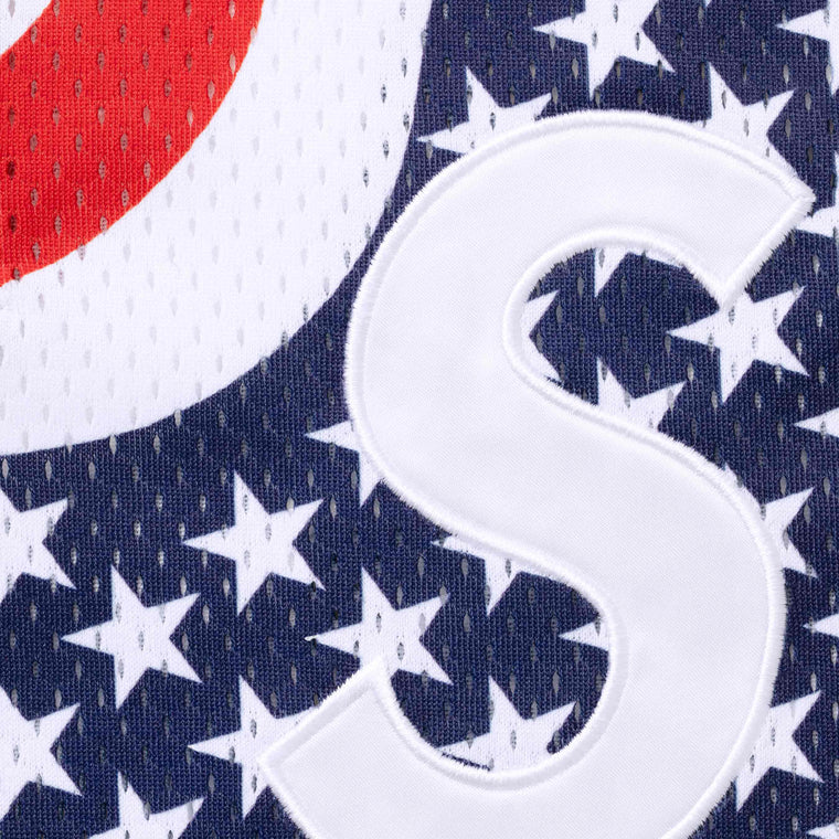 SUPREME SHOP S LOGO BASEBALL HENLEY-FLAG-NEW YORK