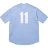 SUPREME SHOP S LOGO BASEBALL HENLEY-LIGHT BLUE-LONDON