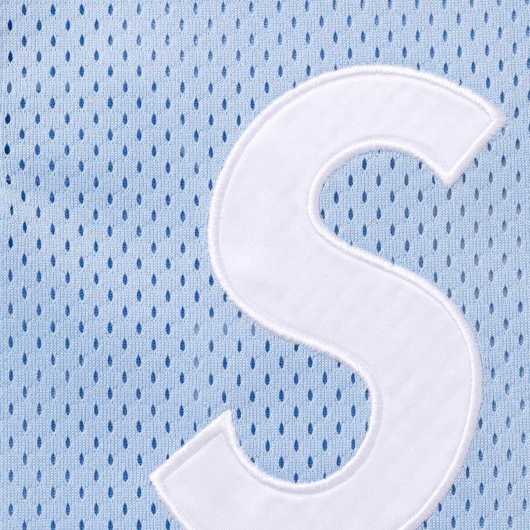 SUPREME SHOP S LOGO BASEBALL HENLEY-LIGHT BLUE-LONDON