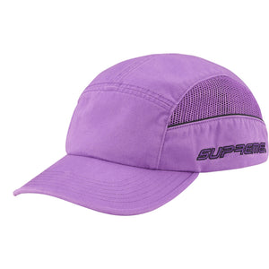 SUPREME SIDE MESH PIPING CAMP CAP-PURPLE