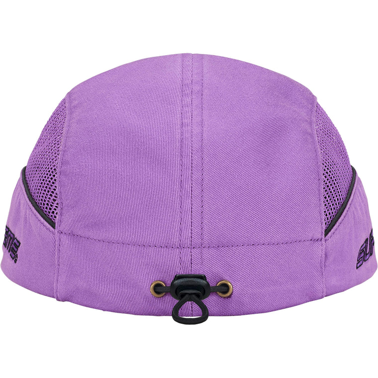 SUPREME SIDE MESH PIPING CAMP CAP-PURPLE