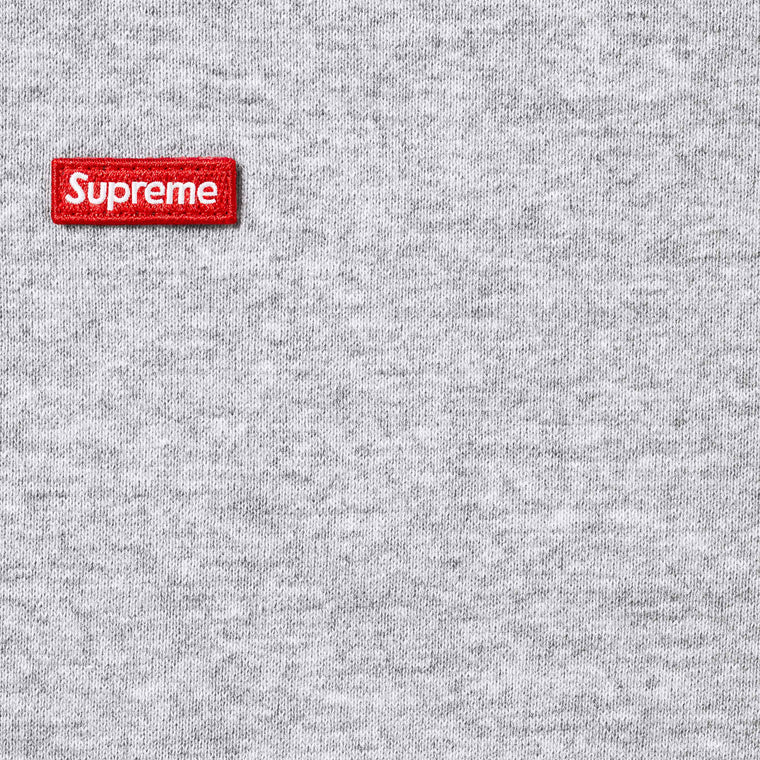 SUPREME SMALL BOX DRAWCORD HOODED SWEATSHIRT-HEATHER GREY