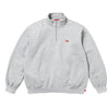 SUPREME SMALL BOX HALF ZIP PULLOVER-HEATHER GREY