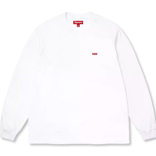 SUPREME SMALL BOX L/S TEE-WHITE