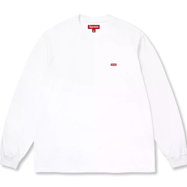 SUPREME SMALL BOX L/S TEE-WHITE