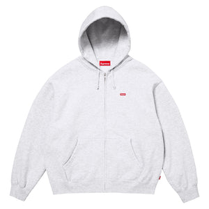 SUPREME SMALL BOX ZIP UP HOODED SWEATSHIRT-ASH GREY