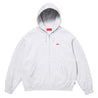 SUPREME SMALL BOX ZIP UP HOODED SWEATSHIRT-ASH GREY