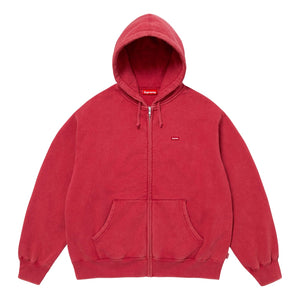 SUPREME SMALL BOX ZIP UP HOODED SWEATSHIRT-DARK RED