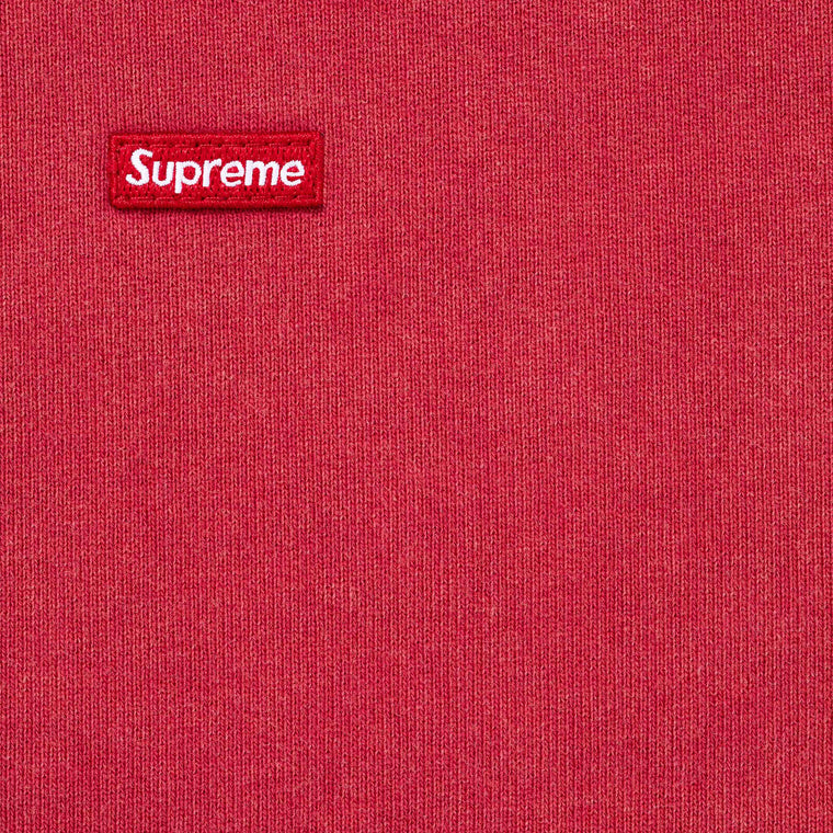 SUPREME SMALL BOX ZIP UP HOODED SWEATSHIRT-DARK RED