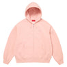 SUPREME SMALL BOX ZIP UP HOODED SWEATSHIRT-LIGHT PINK