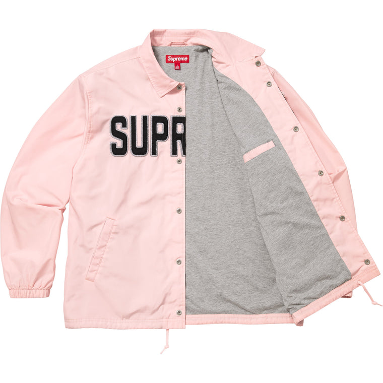 SUPREME SPELLOUT COACHES JACKET-PINK