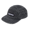SUPREME STITCHED OLD ENGLISH DENIM CAMP CAP-BLACK