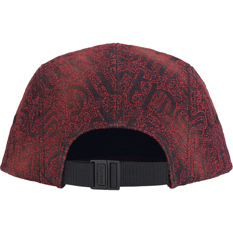SUPREME STITCHED OLD ENGLISH DENIM CAMP CAP-RED