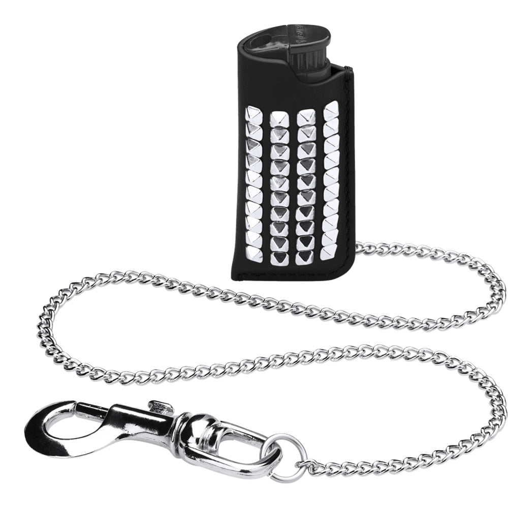 SUPREME STUDDED LEATHER LIGHTER HOLDER-BLACK