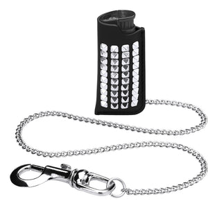 SUPREME STUDDED LEATHER LIGHTER HOLDER-BLACK