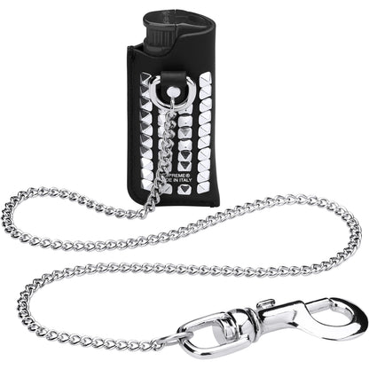 SUPREME STUDDED LEATHER LIGHTER HOLDER-BLACK