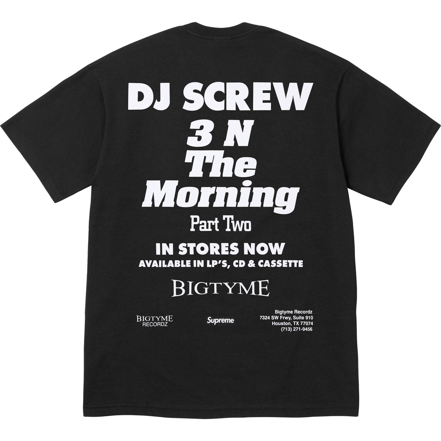 SUPREME DJ SCREW SUC TEE-BLACK