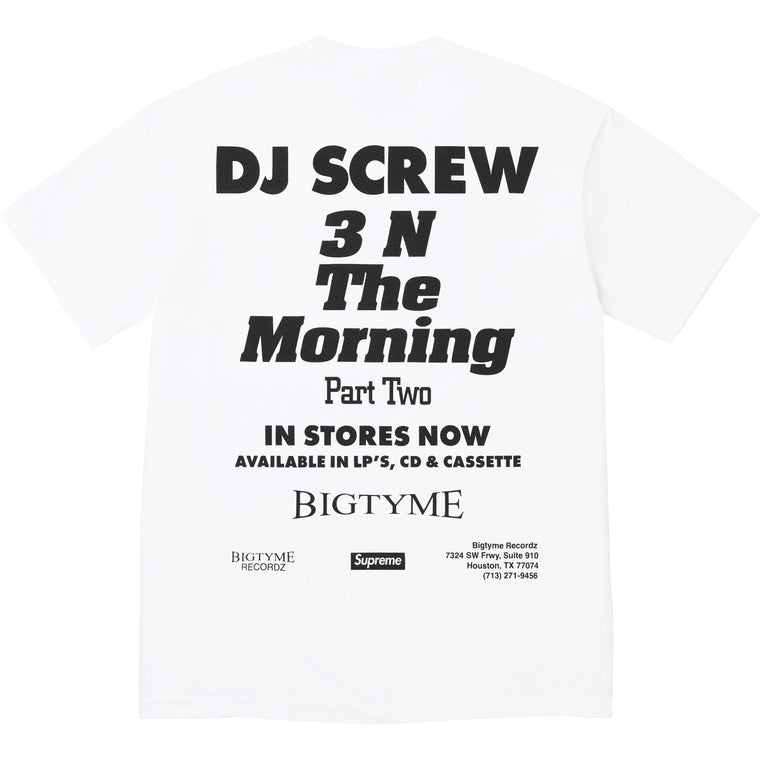 SUPREME DJ SCREW SUC TEE-WHITE